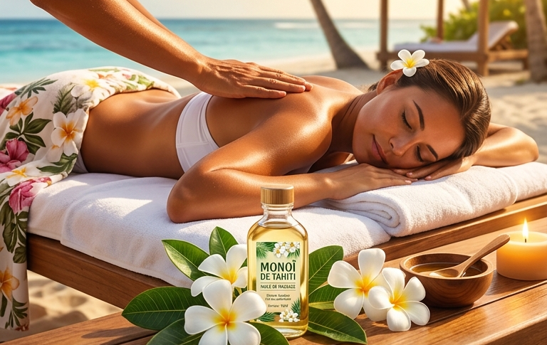 Affiche massage au monoi1