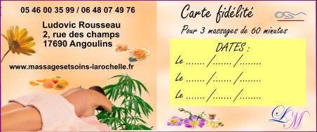Date 3 massages de 60 min
