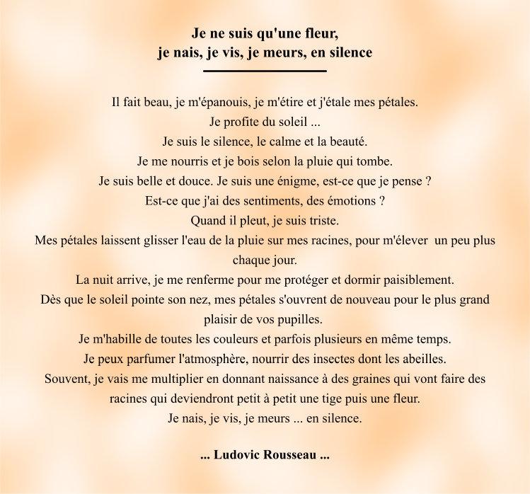 Je ne suis qu une fleur