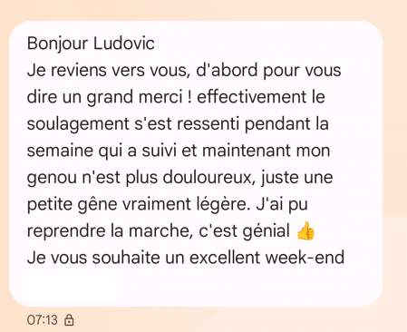 Temoignage guerison arhtrose 1